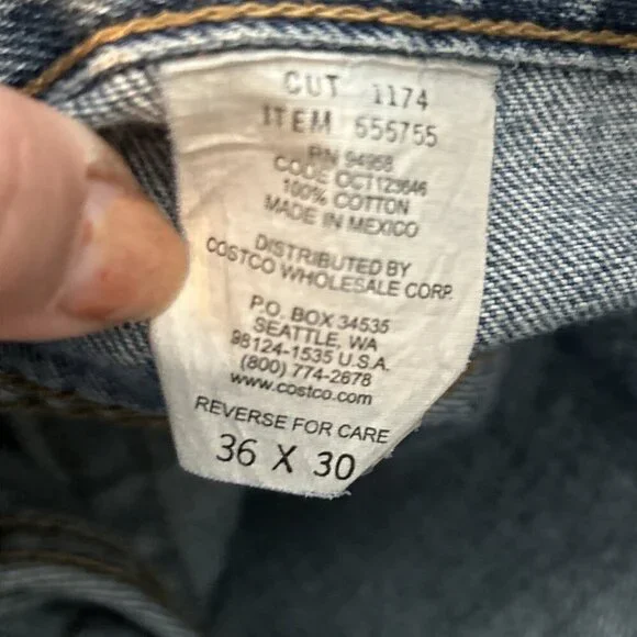 Kirkland Straight Jeans 36x30 Men’s Blue Wash [#1174) - Picture 11 of 11